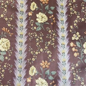 Vintage 5th Avenue Fabric 8+ Yards Schreinered Teflon Cotton Purple Floral